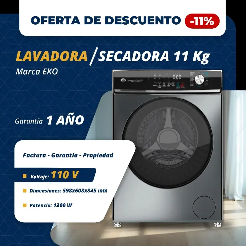 Lavadora/Secadora de 11 kg
