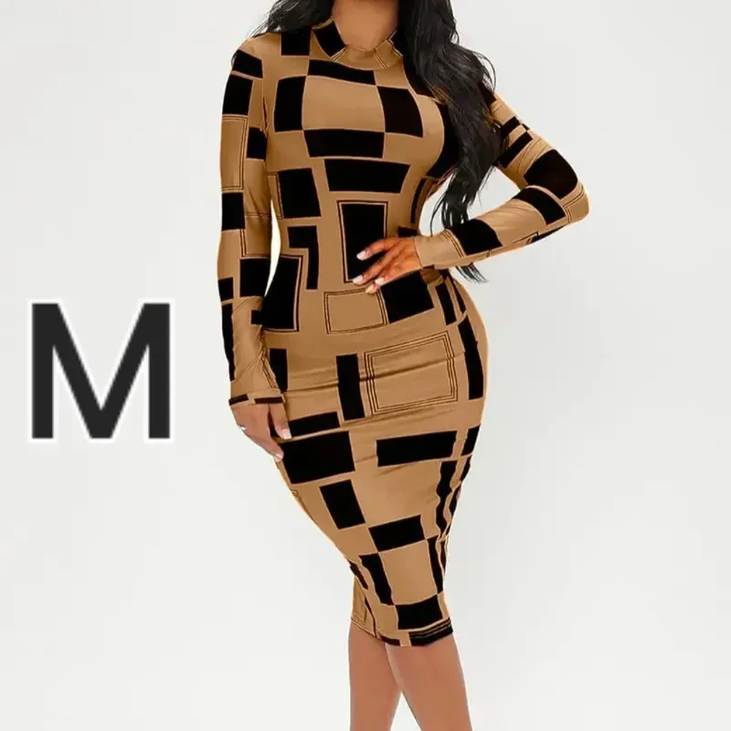 Vestido Ajustado de Mangas Largas