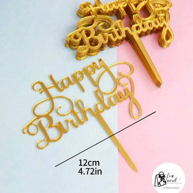 Top para cake dorado