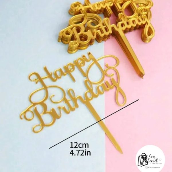 Top para cake dorado
