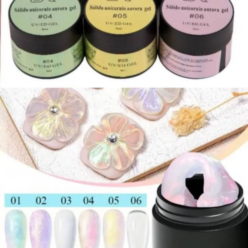 Gel sólido unicornio y aurora