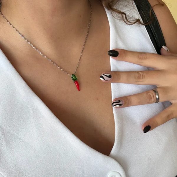 Cadena spicy plateada️