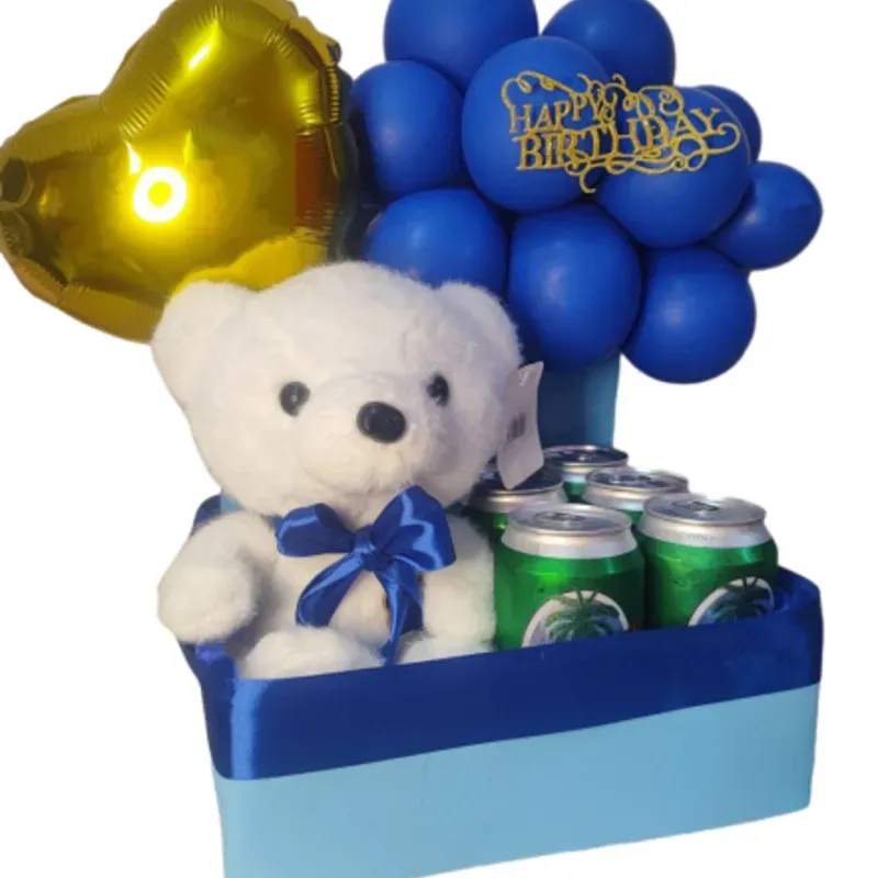 Caja de Regalo con Arco de Globos