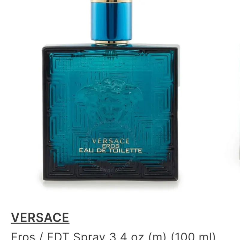 VERSACE EROS. 3.4 oz Eau de Toillete spray