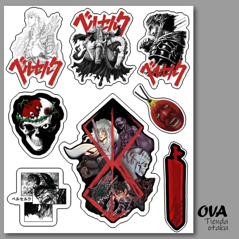  Pack de stickers Berserk