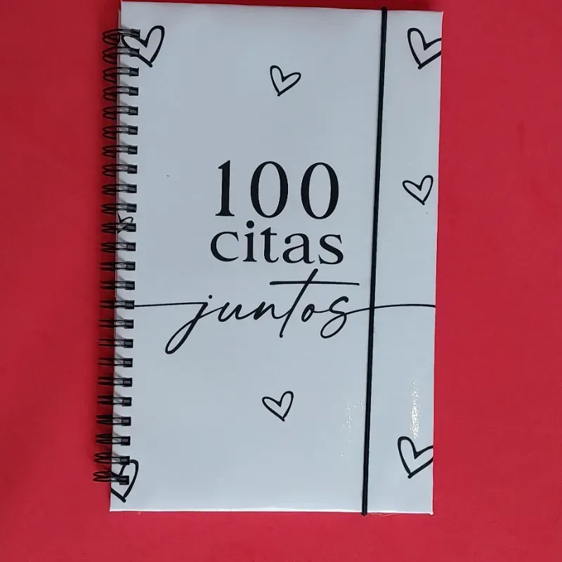 Agenda 100 citas juntos, blanca