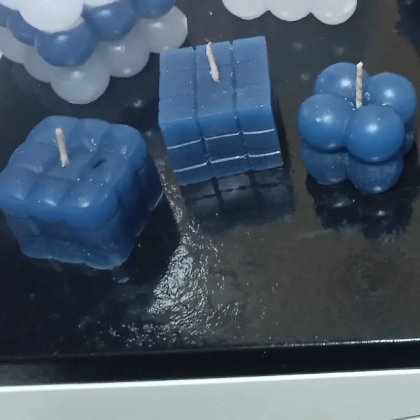 Estuche de 3 velas de cubos y Rubick