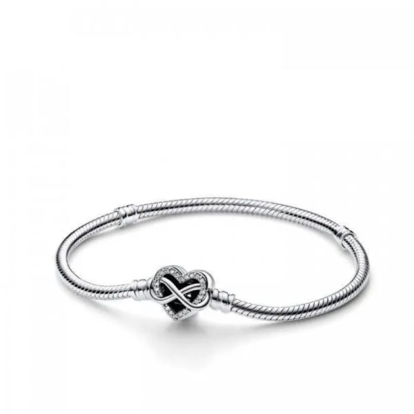 Pulsera Flexible (Cierre de Corazón con Infinito)
