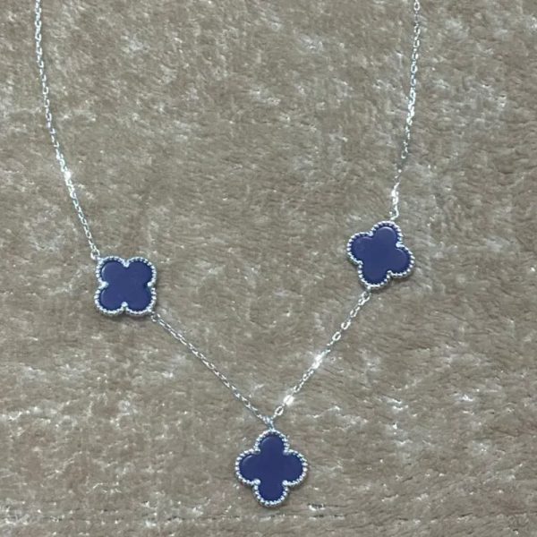 Cadena azul Van Cleef Plata de Ley S925