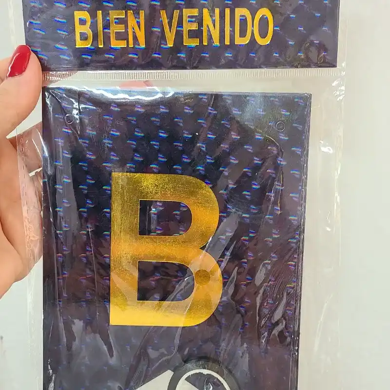 Cartel  BIENVENIDO carton