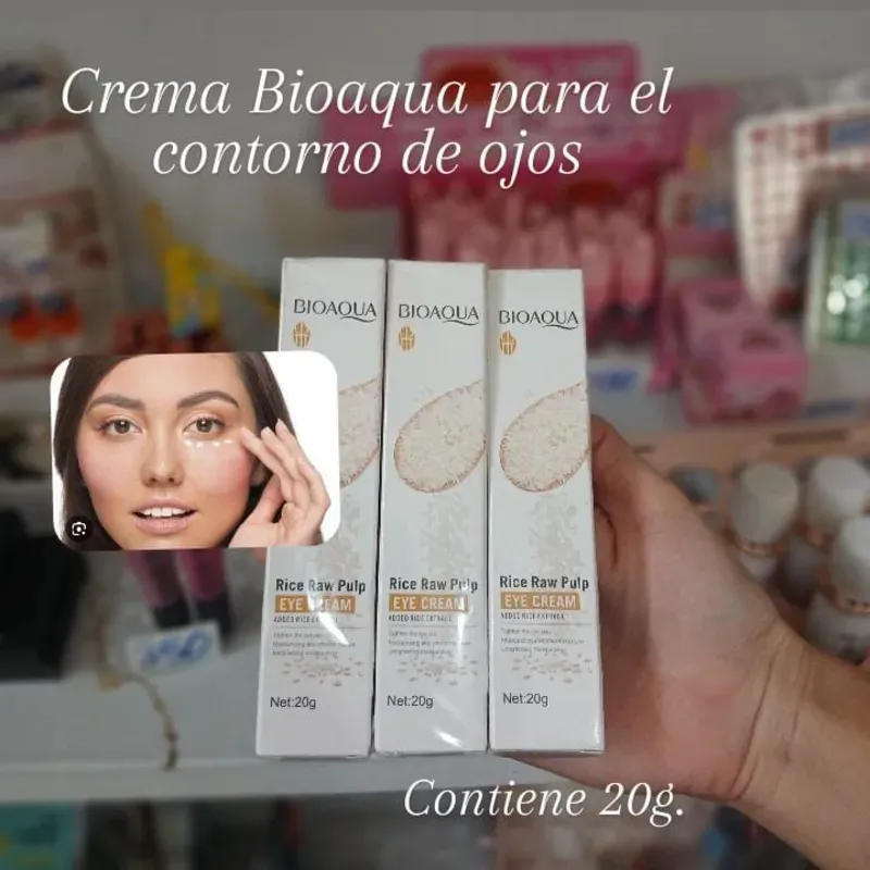 Crema de arroz para el contorno de ojos