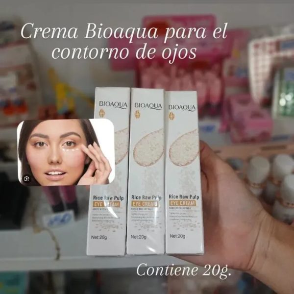 Crema de arroz para el contorno de ojos