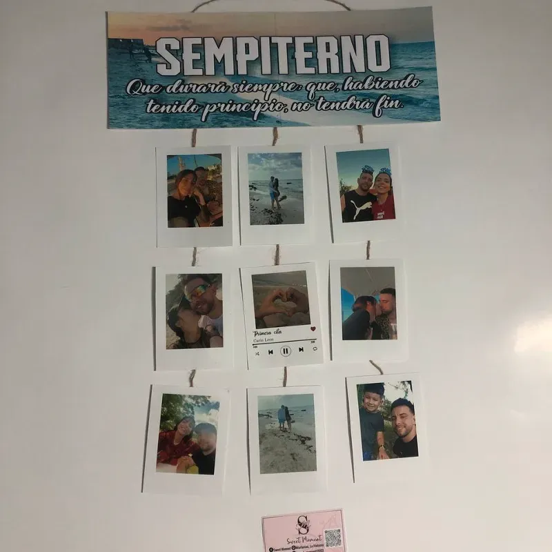 Recuerdos de 9 polaroid pequeñas