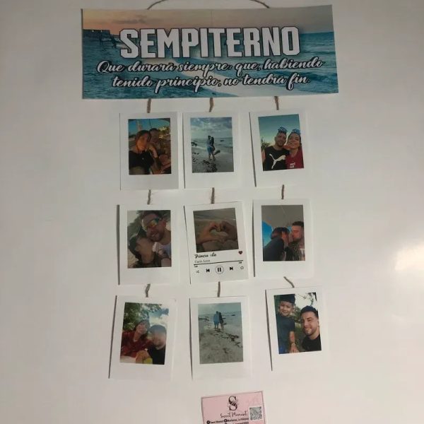 Recuerdos de 9 polaroid pequeñas