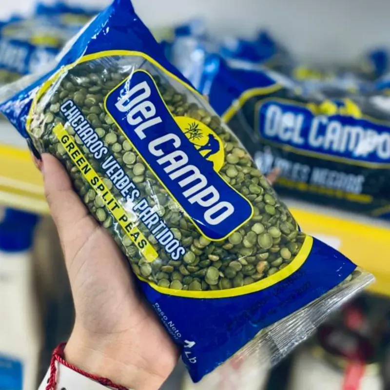 Chicharos verdes partidos
