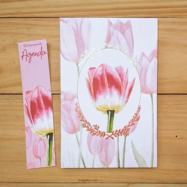 Diseño de tulipán rosado