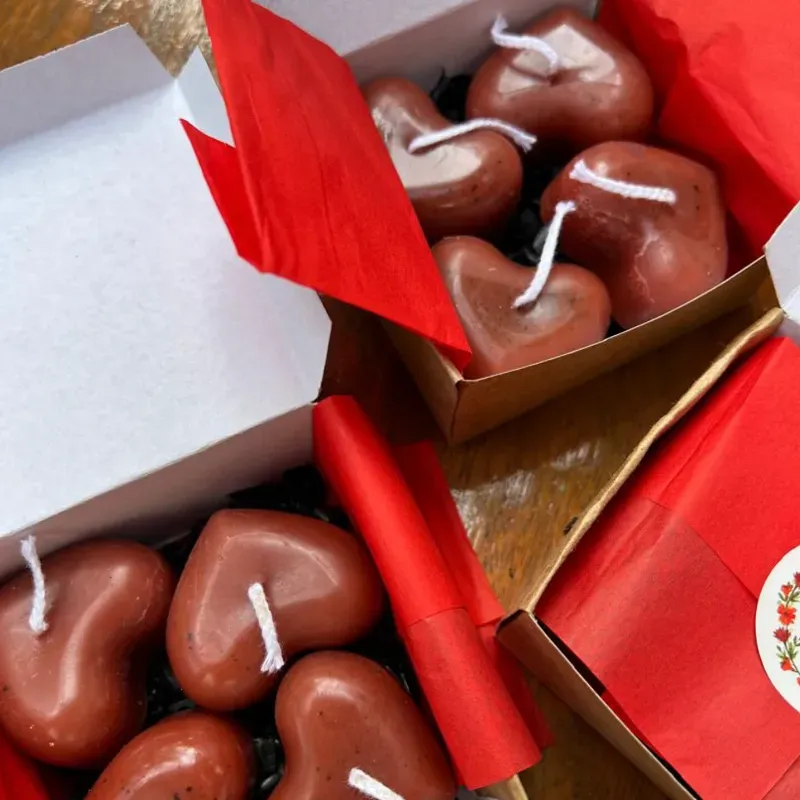 Set de Regalo  de Velitas de corazón