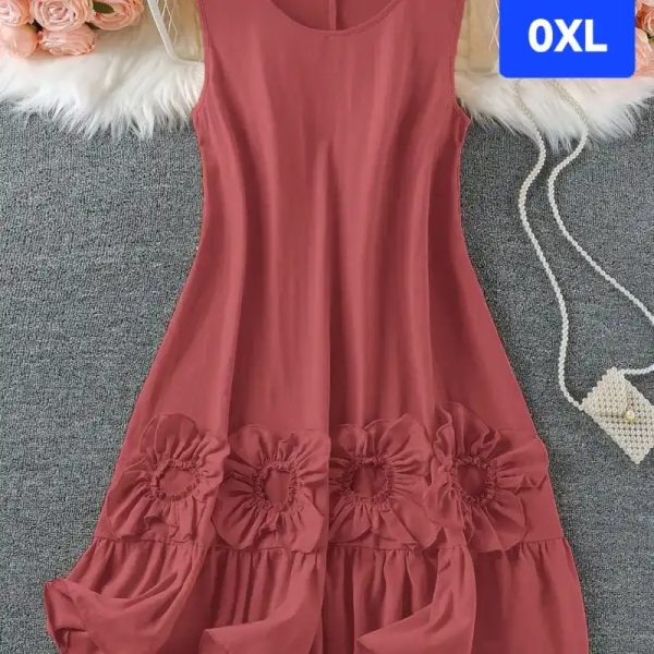 Vestido flores Terracota