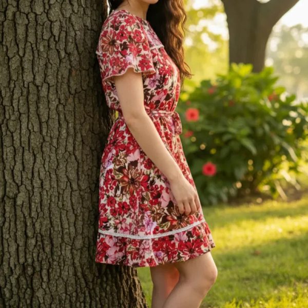 Vestido holgado con banda ajustable