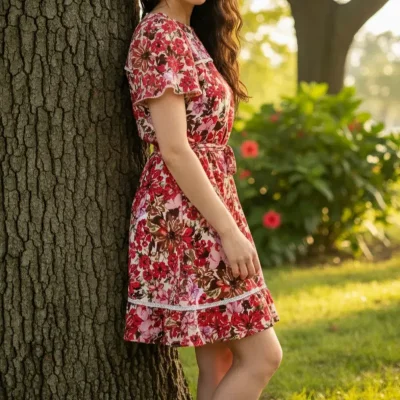 Vestido holgado con banda ajustable