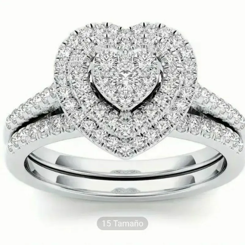 Pareja de anillos de acero inoxidable