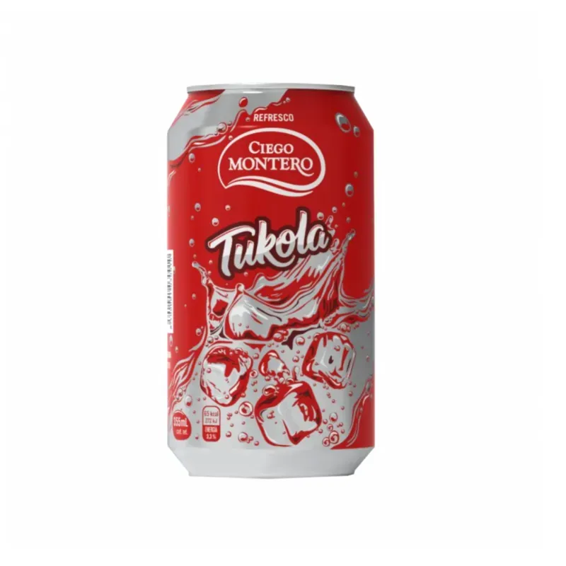 Refresco de lata TuKola Ciego Montero