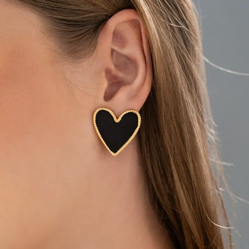 Aretes Corazón Gold