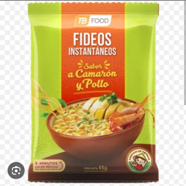 Fideos Instantáneos (Sopa instantánea de Camarón y Pollo)