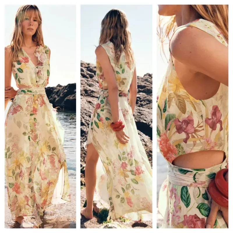 Vestido Zara estampado flores