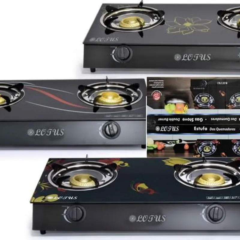 Estufa o cocina de gas de 2 quemadores. Marca: LOTUS
