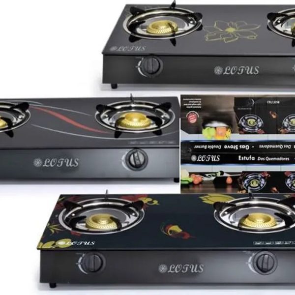 Estufa o cocina de gas de 2 quemadores. Marca: LOTUS