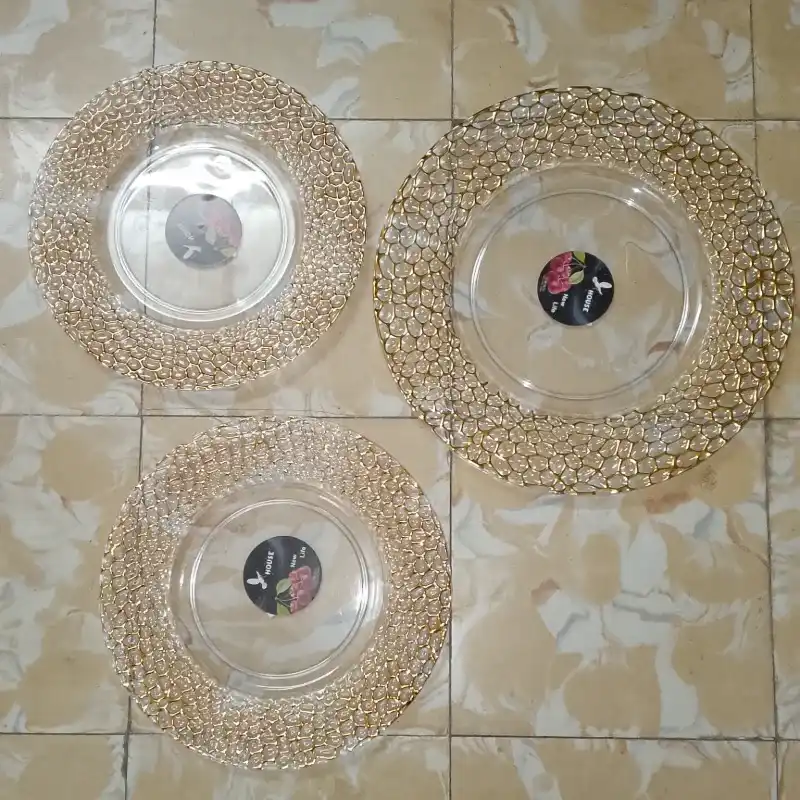 Base acrílica transparente borde malla