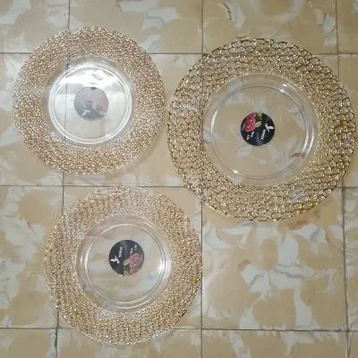 Base acrílica transparente borde malla