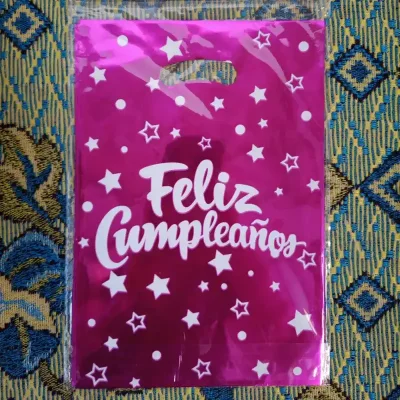 Bolsa de regalo FC cromada fucsia