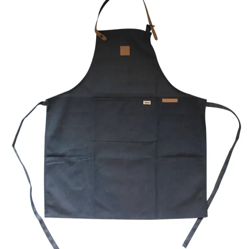 Delantal negro a prueba de agua y tintes