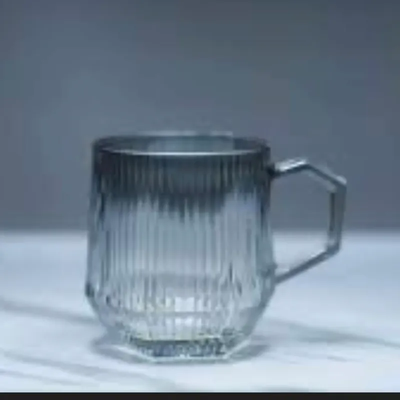 Set Tazas Cristal Rayado