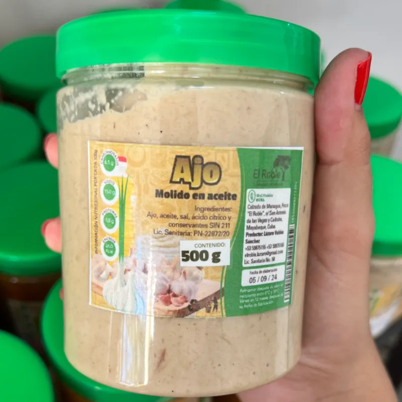 Ajo molido en aceite