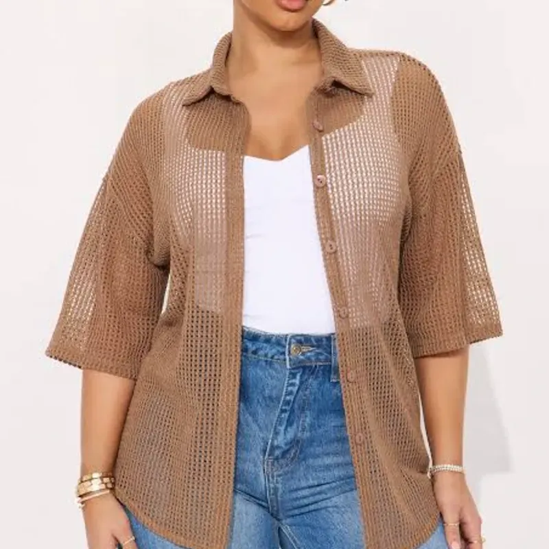 Camisa carmelita crochet