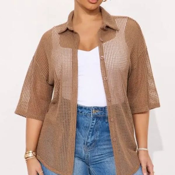 Camisa carmelita crochet