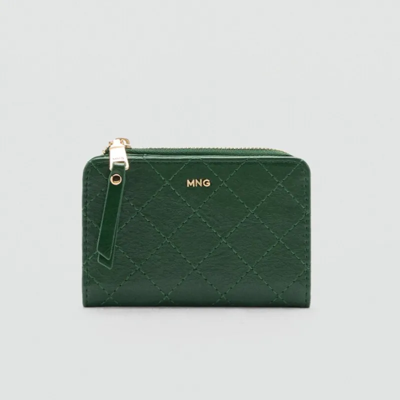 Billetera Mango costuras decorativas