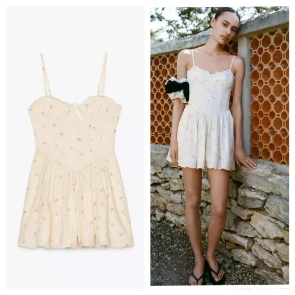 Vestido Zara bordados