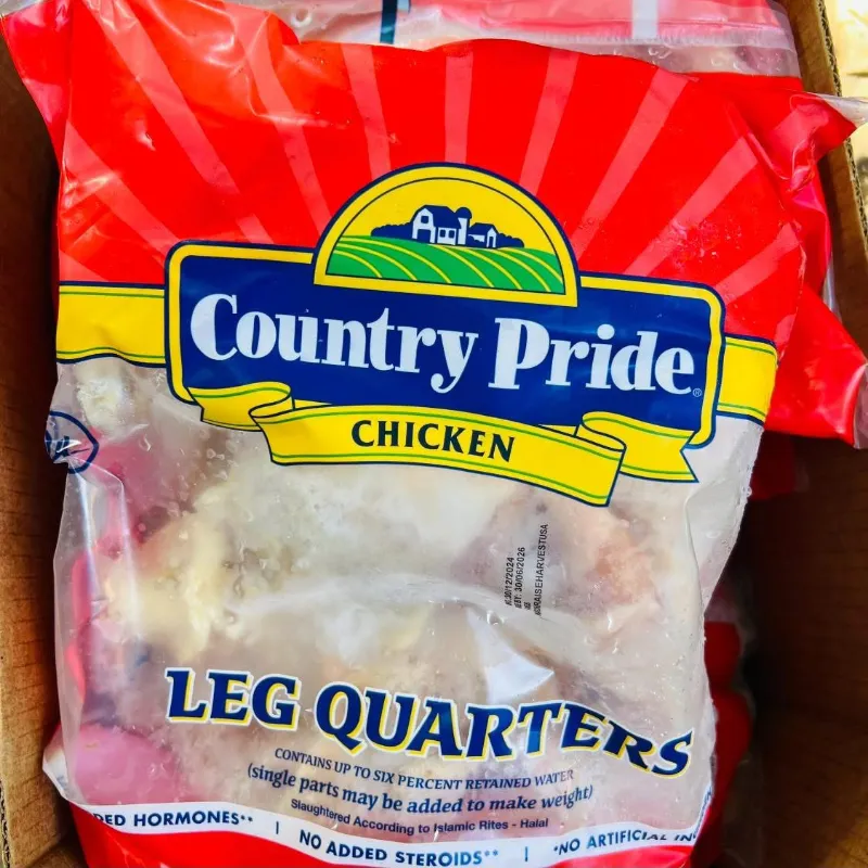 Paquetes de pollo de 11 lb , muslo con contra muslo