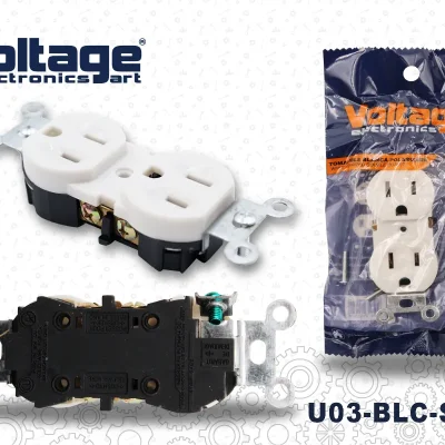 Tomacorriente doble blanco 125v/15amp