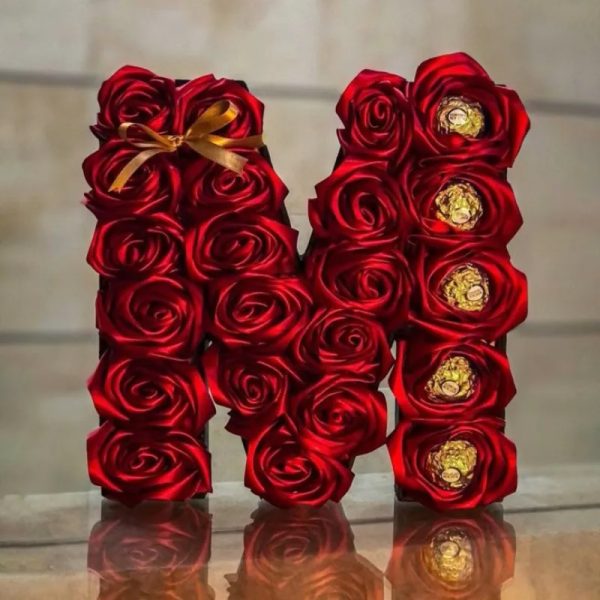 Letras en rosas 
