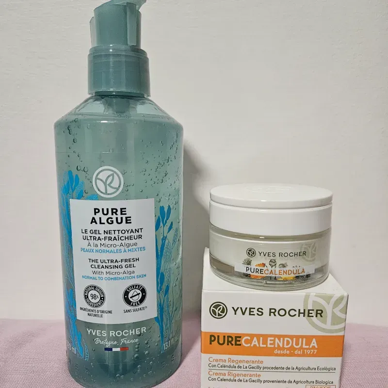 Limpiadora facial y crema facial regeneradora de caléndula