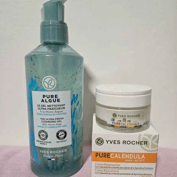 Limpiadora facial y crema facial regeneradora de caléndula