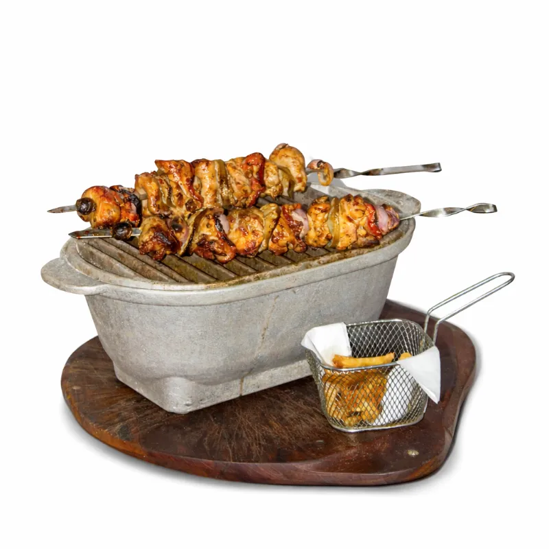 Brochetas al carbón ( cerdo)