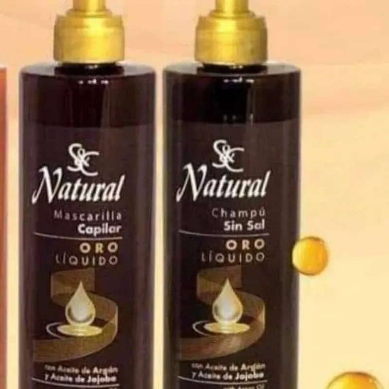Juego de Shampoo y Mascarilla Oro Liquido