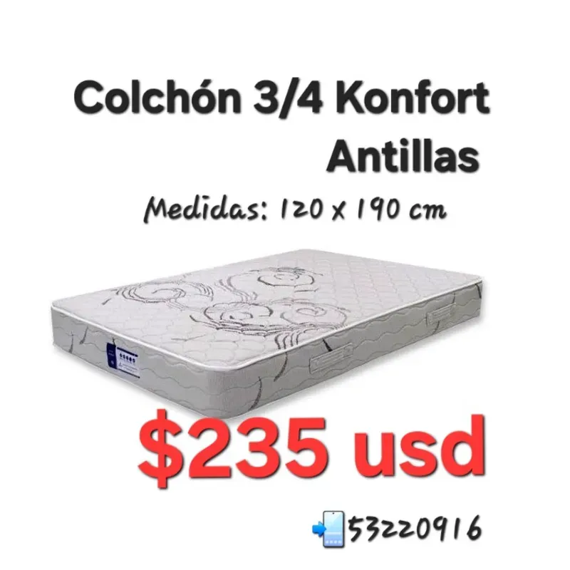 Colchón 3/4 Konfort Antillas