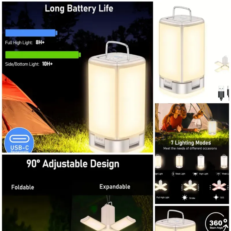 LÁMPARA RECARGABLE (+ DE 10 HORAS DE ILUMINACIÓN)